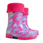 Розови детски ботушки, pvc материя - ежедневни обувки за есента и зимата N 100012917