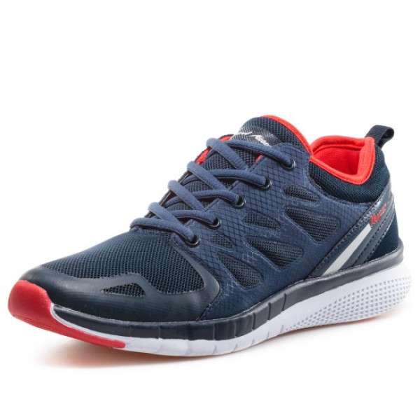 Сини мъжки маратонки, текстилна материя - спортни обувки за целогодишно ползване N 100021601