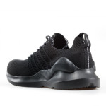 Черни мъжки маратонки, текстилна материя - спортни обувки за целогодишно ползване N 100021607