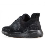 Черни мъжки маратонки, текстилна материя - спортни обувки за целогодишно ползване N 100021611