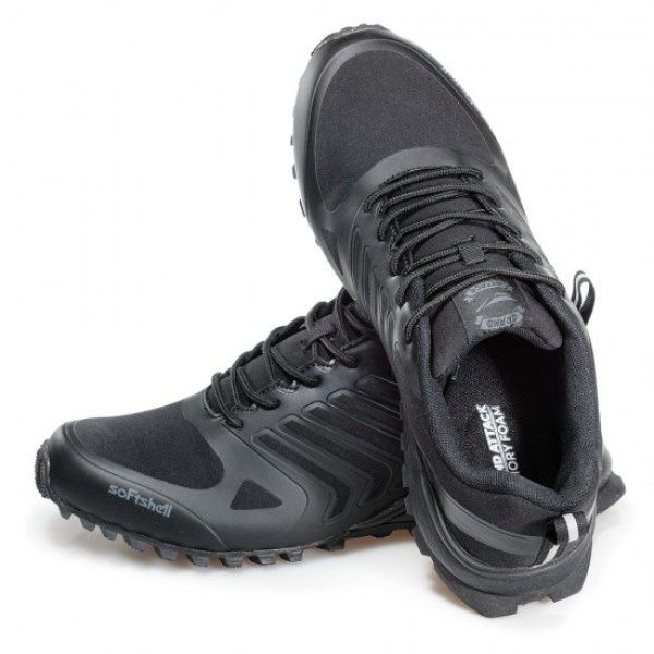 Черни мъжки маратонки, текстилна материя - спортни обувки за целогодишно ползване N 100021617