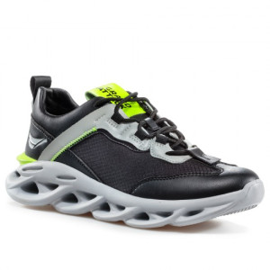 Сиви мъжки маратонки, текстилна материя - спортни обувки за целогодишно ползване N 100021624