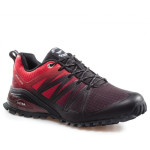 Червени мъжки маратонки, текстилна материя - спортни обувки за целогодишно ползване N 100021626