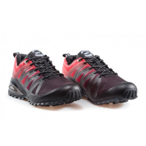 Червени мъжки маратонки, текстилна материя - спортни обувки за целогодишно ползване N 100021626