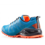 Сини мъжки маратонки, текстилна материя - спортни обувки за целогодишно ползване N 100021627