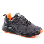 Сиви мъжки маратонки, текстилна материя - спортни обувки за целогодишно ползване N 100021629