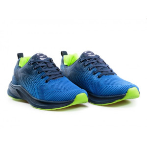 Сини мъжки маратонки, текстилна материя - спортни обувки за целогодишно ползване N 100021630