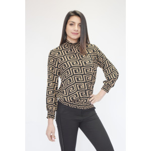 Дамска риза с висока яка