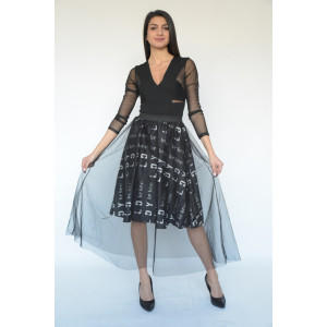 Дамска пола с тюл