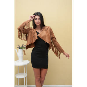 Дамско яке с ресни 