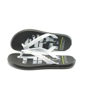 Детски чехли в черно и бяло Rider 81307 черно-белиKP