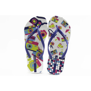 Дамски чехли в бяло и лилаво Ipanema 81259 бяло-лилавиKP