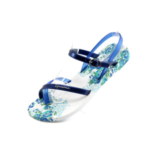 Дамски сандали в бяло и синьо Ipanema 81193 бяло-синиKP