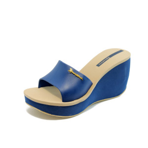 Дамски чехли сини с платформа Ipanema 81312 синиKP