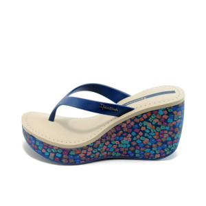 Дамски чехли сини с платформа Ipanema 81189 синиKP