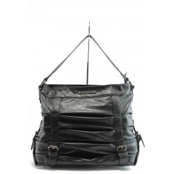 Дамска чанта черна с набор на кожата ПБ 9302чернаKP