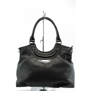 Дамска елегантна чанта черна СБ 1019 черна с лакKP