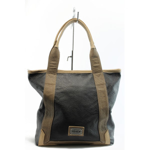 Дамска чанта черна с кафяви акценти СБ 1030 ч.св.кKP