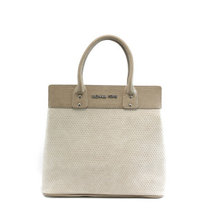 Стилна дамска чанта с лачени точки СБ 1122 бежова с точкиKP