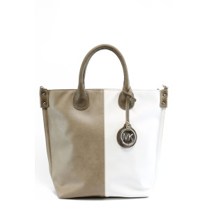 Дамска чанта ежедневна СБ 1129 бяло-бежовоKP