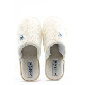 Дамски домашни чехли с плетка бели ДФ MAGLIA бялKP