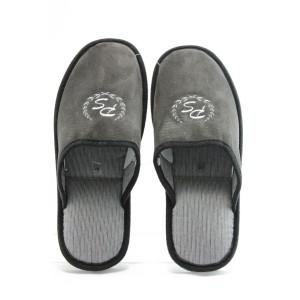 Мъжки чехли сиви домашни Полима 30сивKP