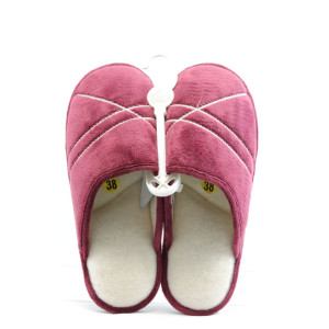 Дамски чехли домашни розови Полима плюш - рKP