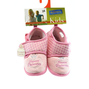 Детски пантофки домашни с лепенка розови ДФ PIGGYрKP