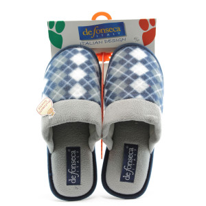 Домашни мъжки чехли сиви ДФ ABBAGLIO сивKP