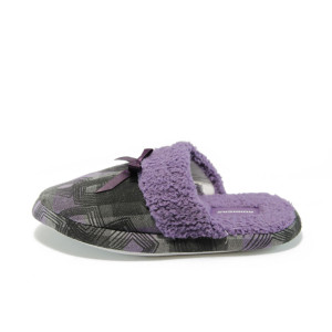 Дамски чехли домашни лилави РС 10-1363лKP