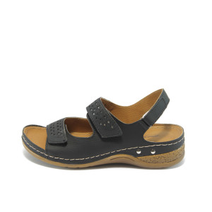 Анатомични дамски сандали черни Jump 5037 черниKP