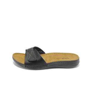 Анатомични дамски чехли черни Jump 5062 черниKP