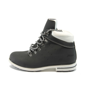 Юношески боти черни с връзки Jump 6595черноKP