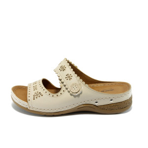 Анатомични дамски чехли бежови Jump 5035 бежовиKP