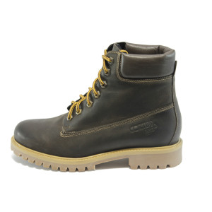 Юношески боти кафяви равни  КП 6955т.кKP