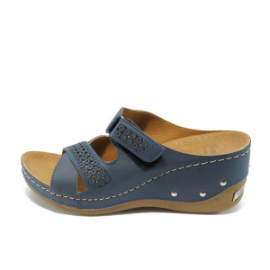 Анатомични дамски чехли сини Jump 5077 синиKP