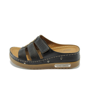 Анатомични дамски чехли черни Jump 5216 черниKP