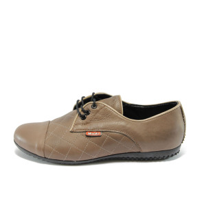 Дамски обувки спортни с връзки бежови МИ 033БежKP