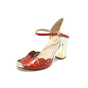 Стилни дамски сандали на висок ток ИО 1457 червенKP