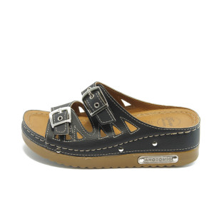 Анатомични дамски чехли черни Jump 5042 черниKP