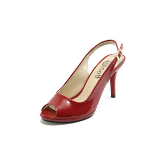 Червени дамски обувки лачени на ток МИ 72 червен лакKP