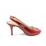 Червени дамски обувки лачени на ток МИ 72 червен лакKP