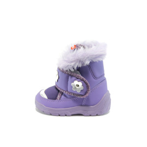 Бебешки боти лилави с пух МА 018ЛKP
