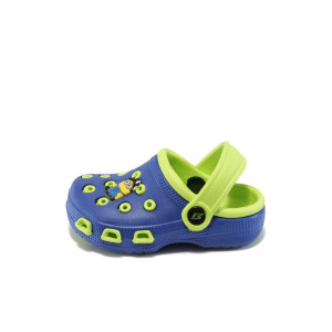 Детски чехли в син и зелен цвят БР 100002 синьо-зелениKP