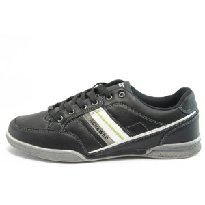 Мъжки маратонки с връзки черни БР 4057чKP