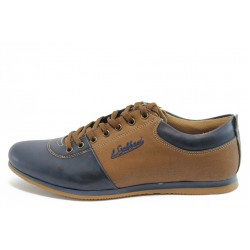 Мъжки спортни обувки синьо-кафяви ЛГ 631KP