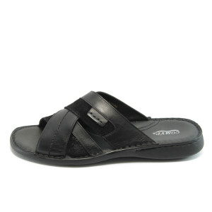 Анатомични мъжки чехли черни КП 8792 черниKP