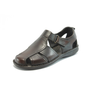 Мъжки сандали кафяви кожени КП 8034 кафеKP