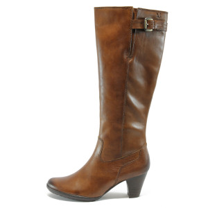 Дамски ботуши кафяви на среден ток Caprice 25511кафеKP