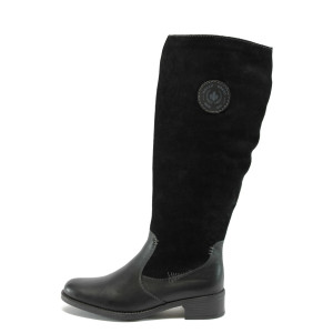 Елегантни дамски ботуши черни Rieker 7372чKP